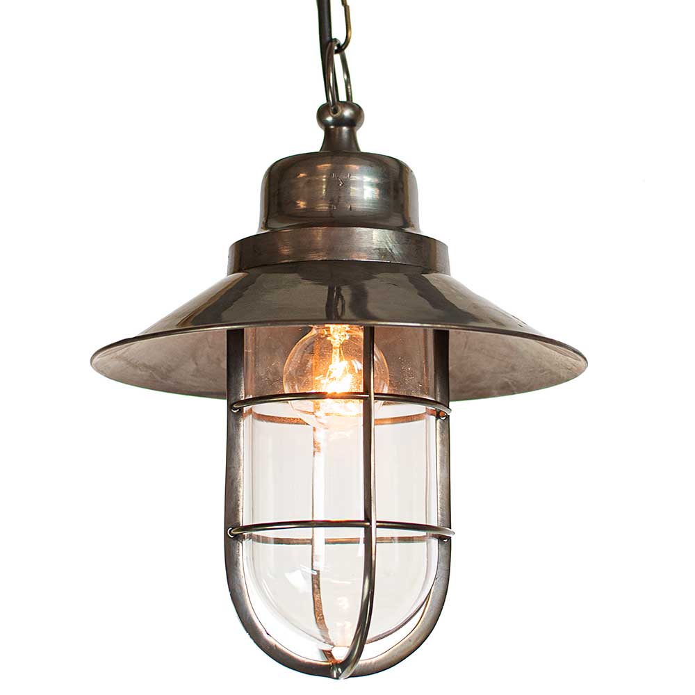 Wheelhouse Hanging Porch Lamp In Solid Brass