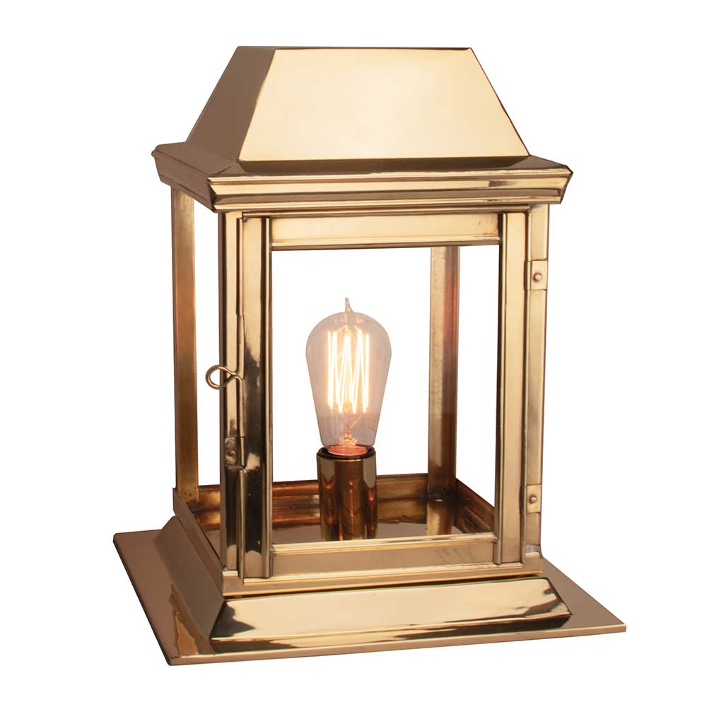 Strathmore Solid Brass 1 Light Exterior Gate Lantern