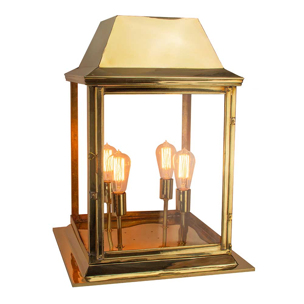 Strathmore Solid Brass 4 Light Exterior Large Gate Lantern