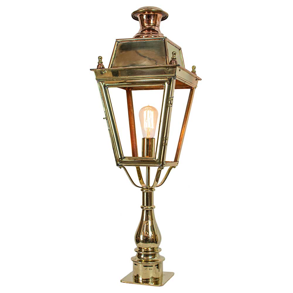 Balmoral Solid Brass Exterior Post Lantern